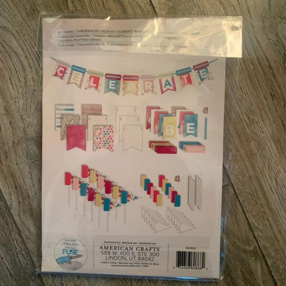 NWT WE R‎ MEMORY KEEPERS FUSEables CELEBRATE BANNER KIT